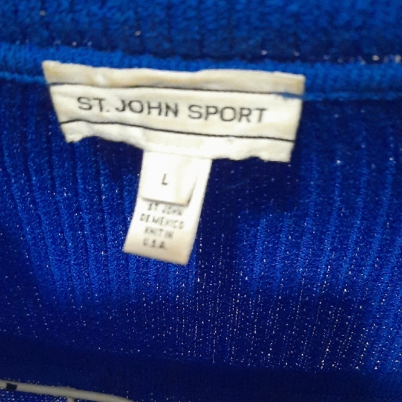 St. John Sport Royal Blue Cardigan Jacket - Picture 2 of 8
